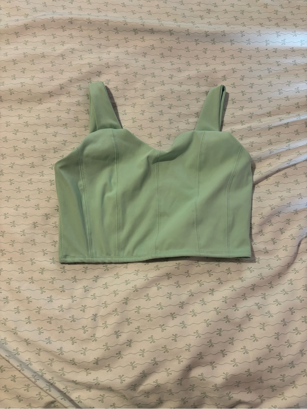 Women’s Mint Green Cropped Bustier Tank Top Tiger Friday